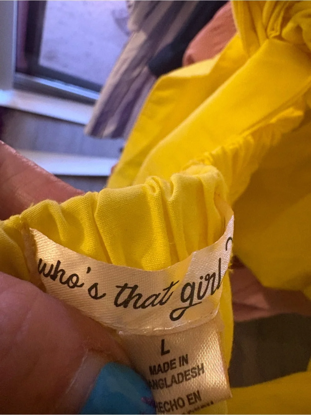 Yellow Ruffled Square-Neck Women's Top - Picture 2 of 3
